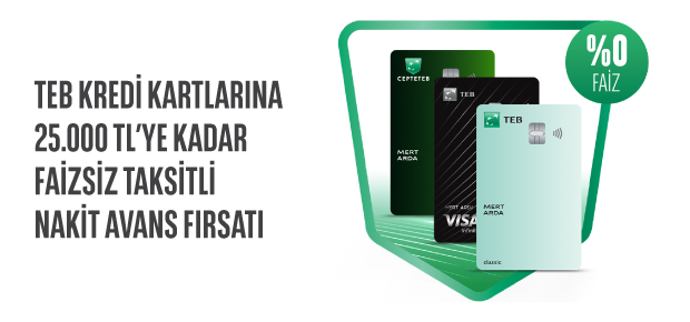 Faizsiz Taksitli Nakit Avans Fırsatı CEPTETEB’de!