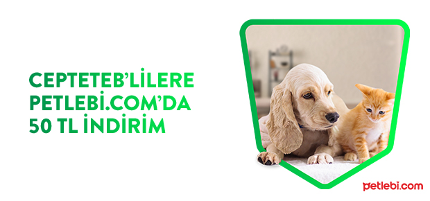 Petlebi.com'da 50 TL İndirim